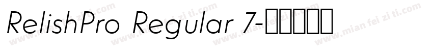 RelishPro Regular 7字体转换
